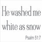 He washed me white as Snow Stencil, Paint Christian Signs - Superior Stencils