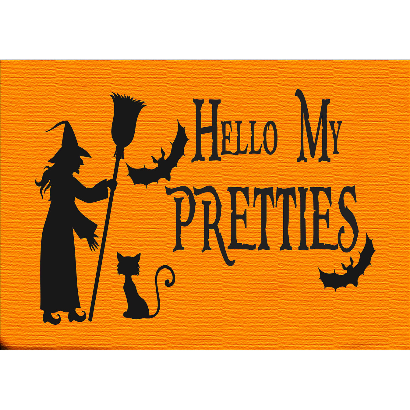 Hello My PRETTIES Stencil Halloween Stencil Witch Stencil