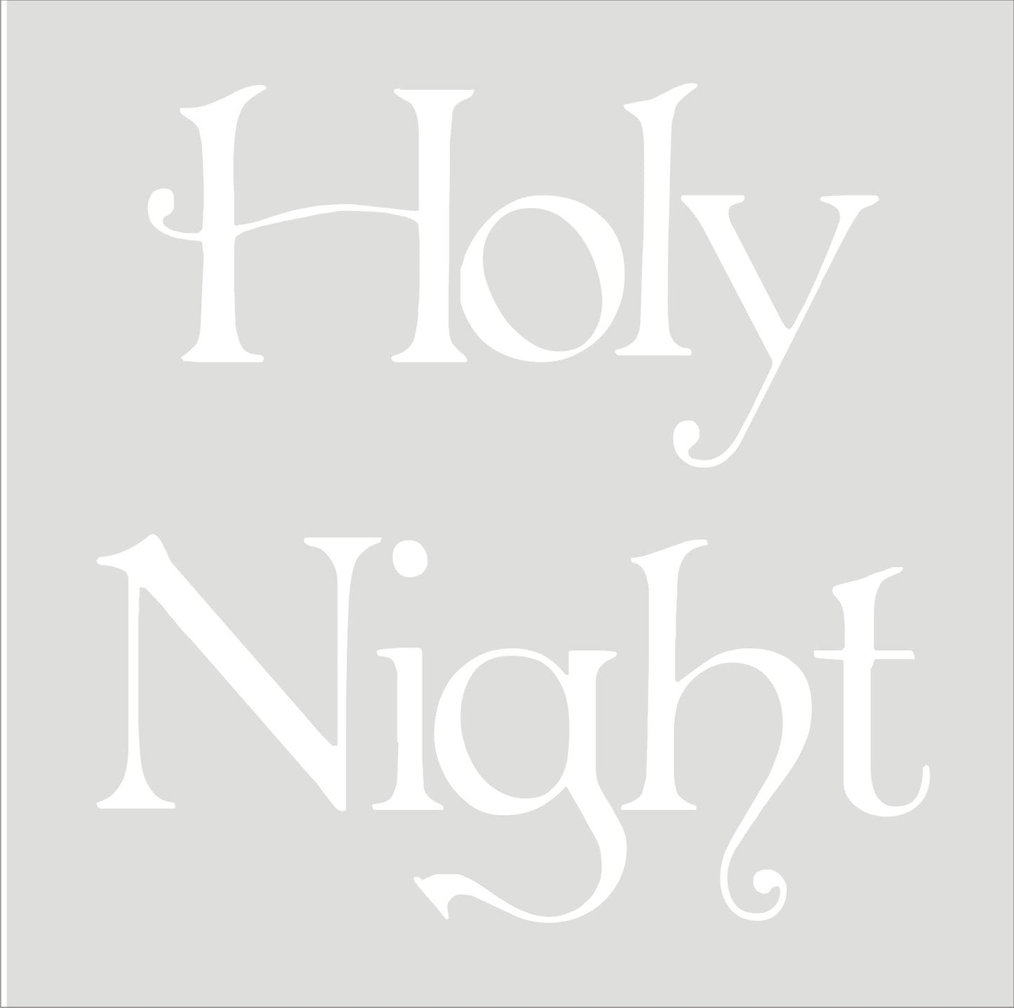 Silent Night Holy Night Stencils - Create Christmas Tags for your door