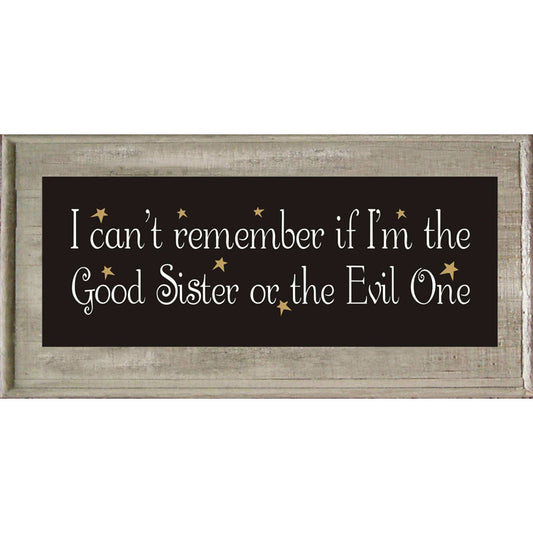 Halloween Stencils, I can't remember if I'm the Good sister or the Evil one Stencil, Halloween Decor - Superior Stencils