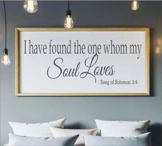 I have Found the one whom my Soul Loves Sign Stencil, Paint Master Bedroom Sign