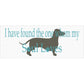 I have found the one my soul loves Stencil - Dachshund Stencil