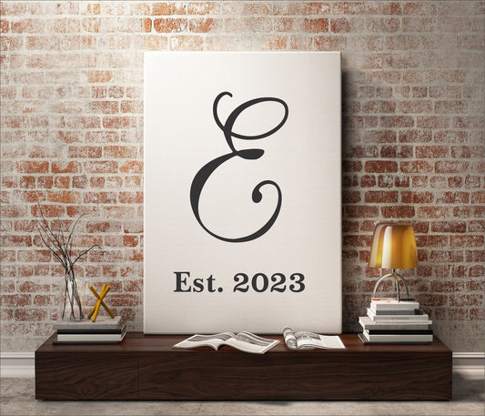 Custom Monogram Initial and Date Stencil - Create Wedding Signs or Family Signs