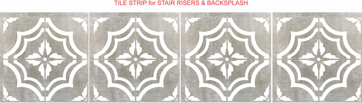 LILIANA Tile Stencils - Floor Stencil - Floor Painting - Tile Painting