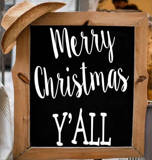 Merry Christmas Y'all Stencil - Create Souther Christmas Signs