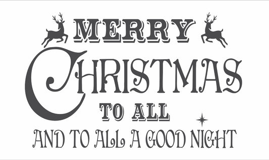 Merry Christmas To All Sign Stencil, Paint Christmas Signs, Merry Christmas Signs