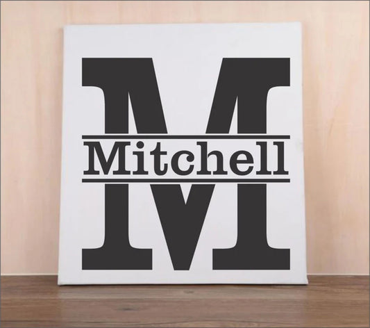 Custom Monogram Letter - Custom Cornhole Boards - Split Monogram Letter