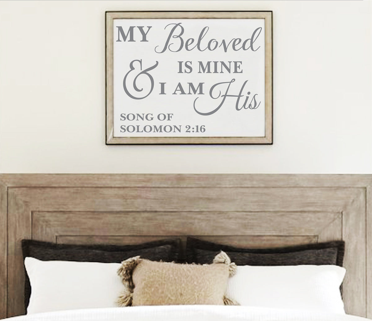 My Beloved is Mine and I am His, Song of Solomon Stencil, Master Bedroom Sign