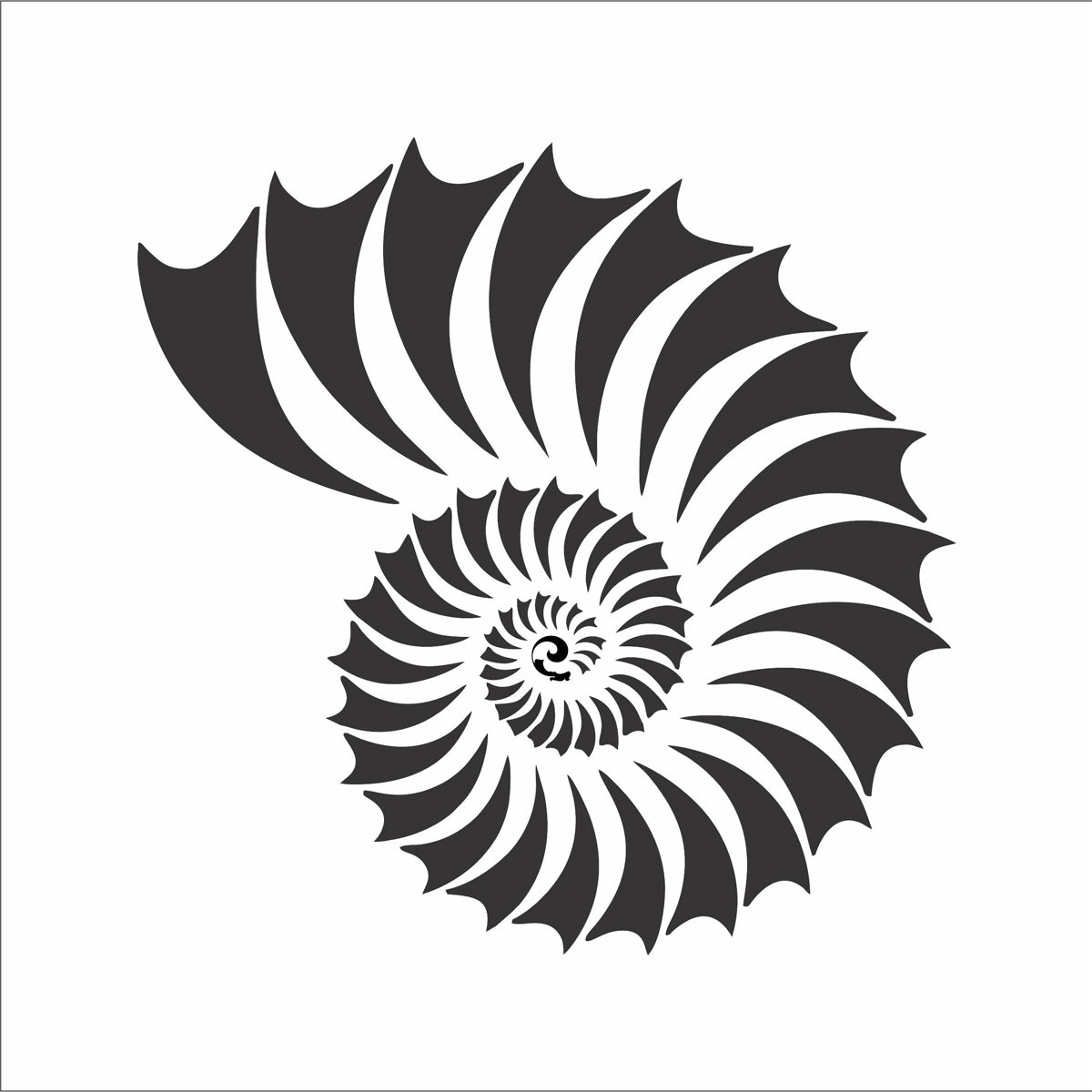 Nautilus Shell Stencil - Shell Stencil - Create Beach Pillows, Beach ...