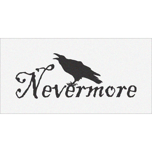 Halloween Stencils, Nevermore Stencil, Halloween Decor, Prim Decor