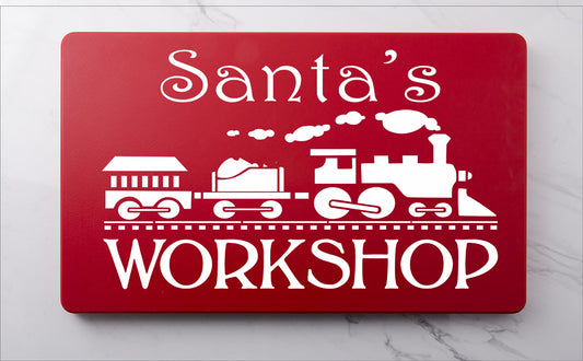 Santa's Workshop Sign Stencil, Paint Christmas Signs, Christmas Decor