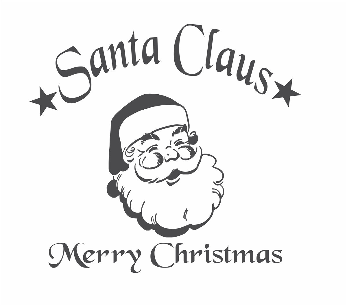 Merry Christmas Stencil - Santa Claus Stencil - Create Christmas Signs