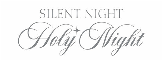 Silent Night Holy Night Sign Stencil, Christmas Signs, Farmhouse Christmas Decor