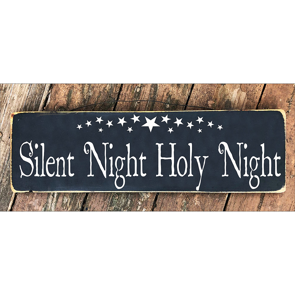 Silent Night Holy Night Stencil - Create Christmas Signs - Silent Night ...