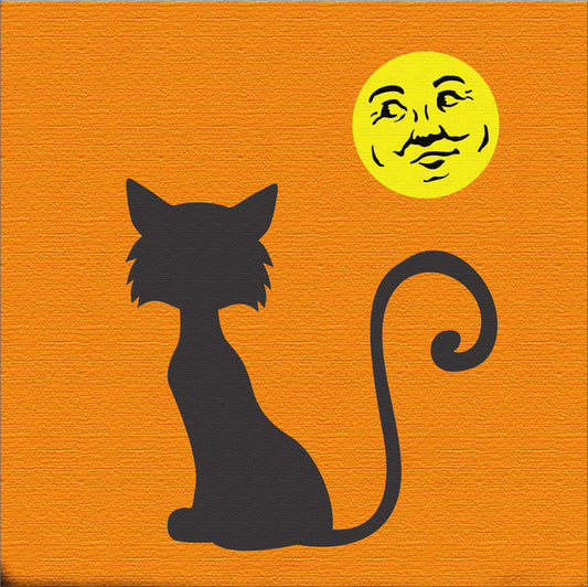 Halloween Cat, Witch Stencils, Witch Cat Stencils,  Halloween Stencils, Paint Halloween Signs