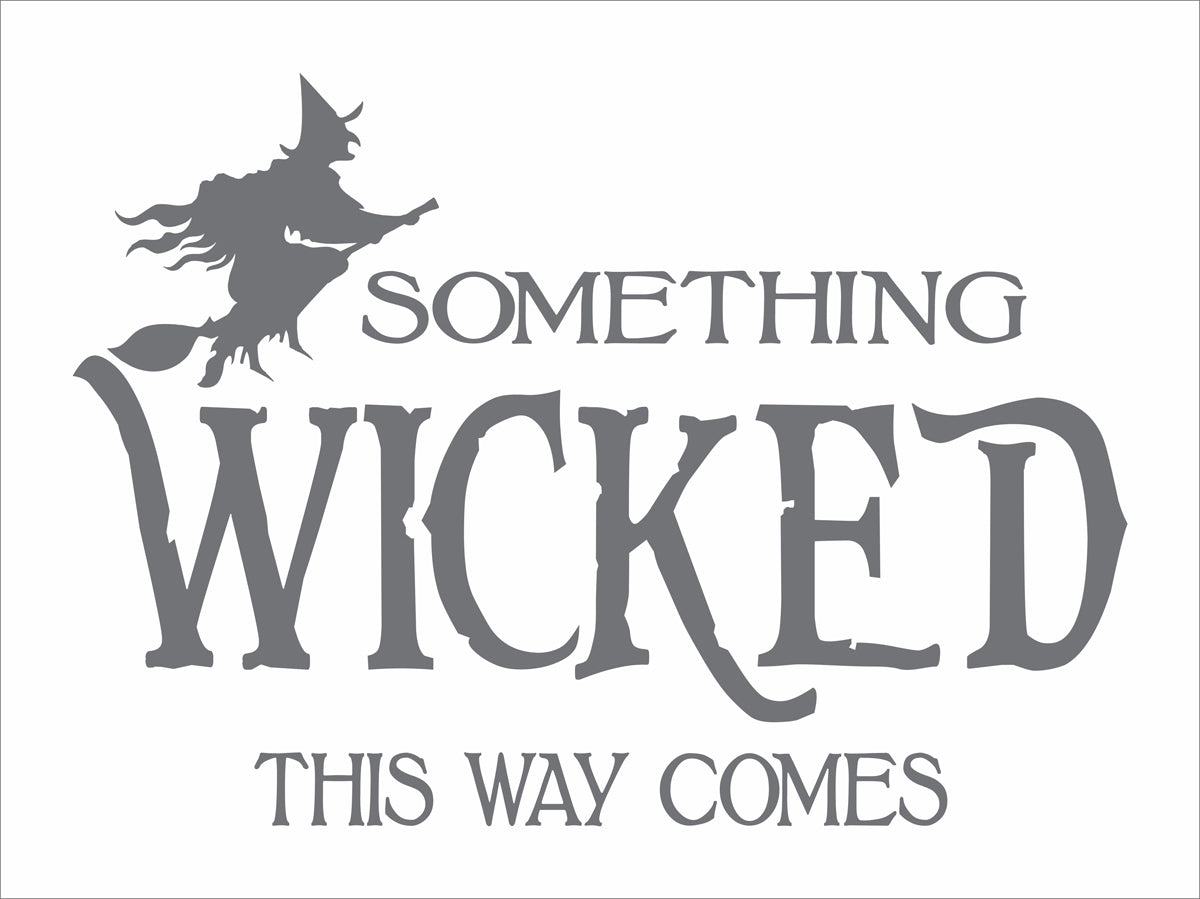 Halloween Stencils, Witch on Broom, Something Wicked, Halloween Decor, Paint Halloween Signs (Copy)