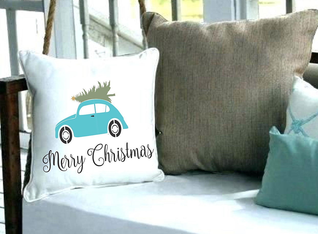 Merry Christmas Stencil - VW Volkswagon #2 Stencil - Create Christmas Signs