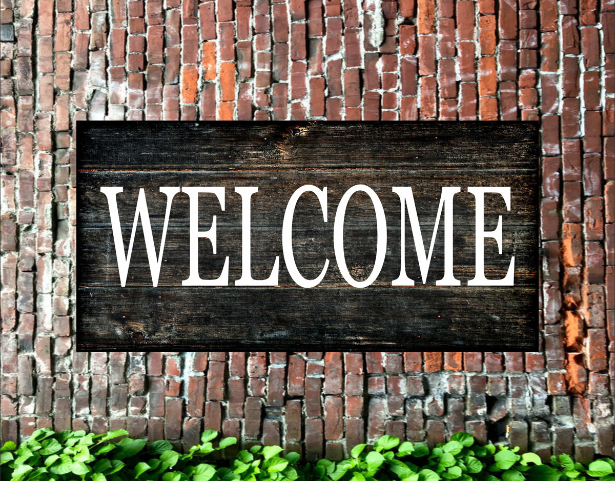 Google Welcome Sign WELCOME STENCIL - Create a WELCOME SIGN Yourself - Porch Stencil