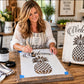Pineapple Welcome Stencils - Welcome Sign Stencils