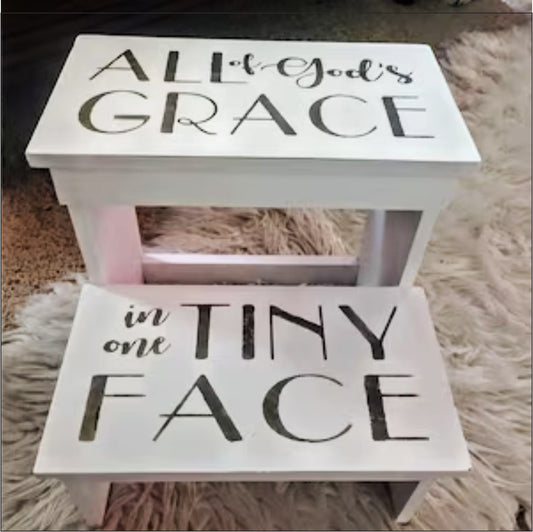 All of God's Grace in one Tiny Face - Paint Children's furniture - Nursery Signs