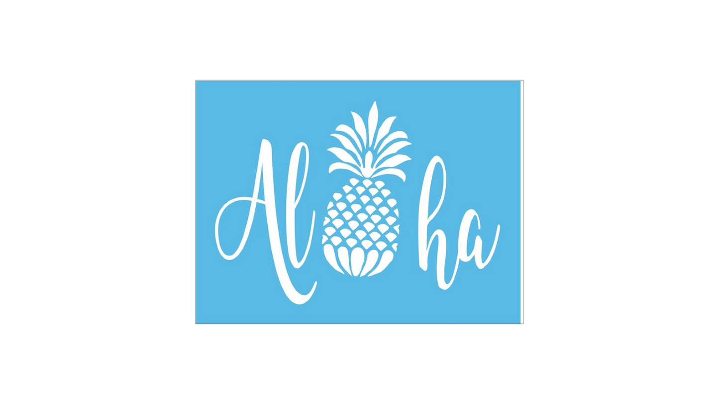 Aloha Pineapple Stencil - Create Aloha Signs