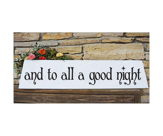 and to all a good night Sign Stencil, Christmas Decor, Bedroom Decor