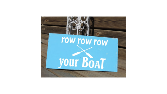 Row Row Row Your Boat Stencil