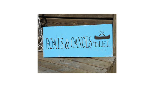 Boats & Canoes Stencil - Create Lake Signs - Canoe Sign