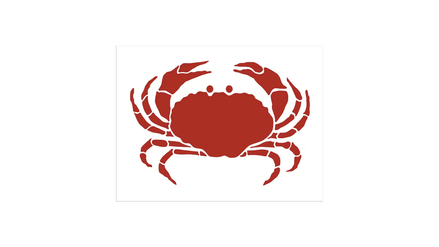 Maine Crab Stencil