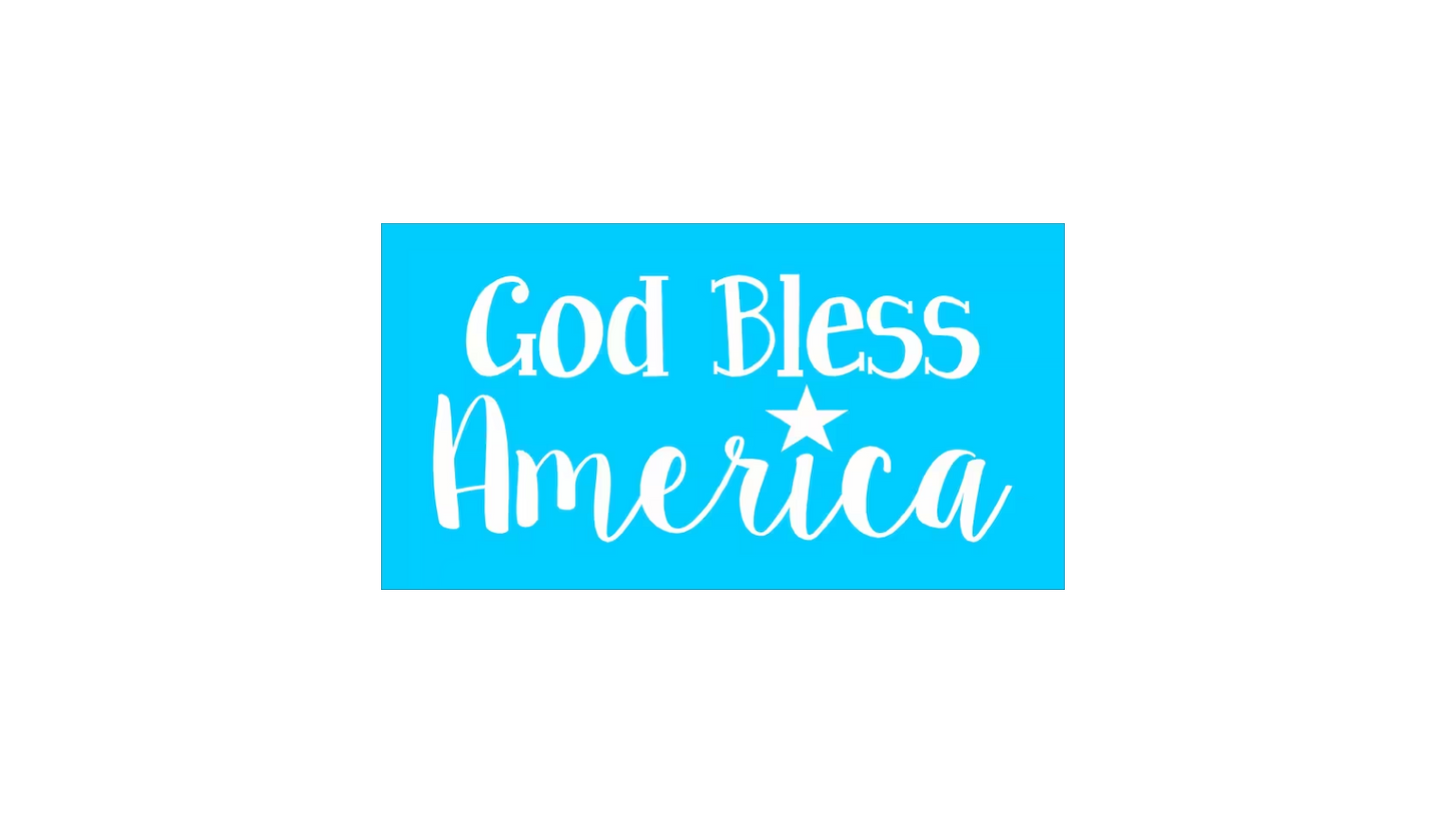 God Bless AMERICA Stencil - Superior Stencils