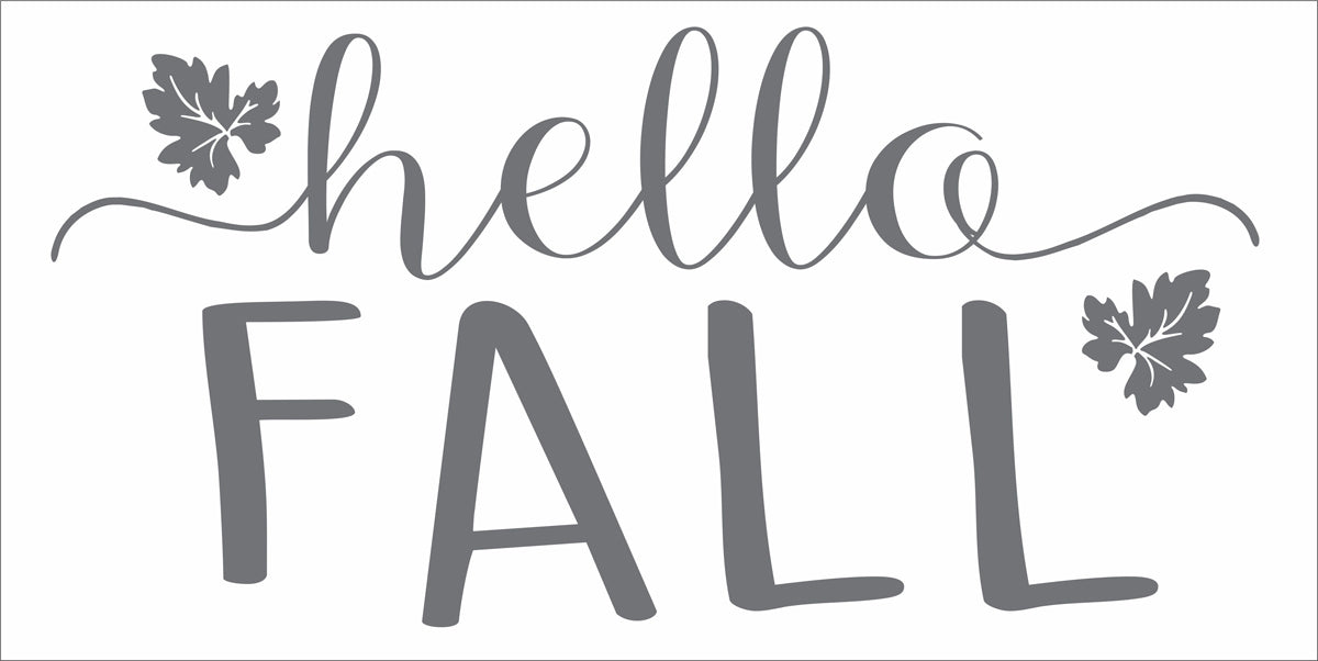 hello Fall Stencil - Create Fall Signs - Fall Farmhouse Signs