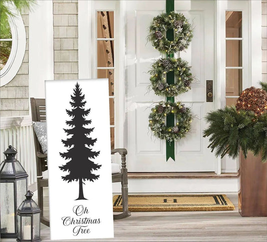 Christmas Tree Stencil - Oh Christmas Tree - Christmas Door Leaner Stencil