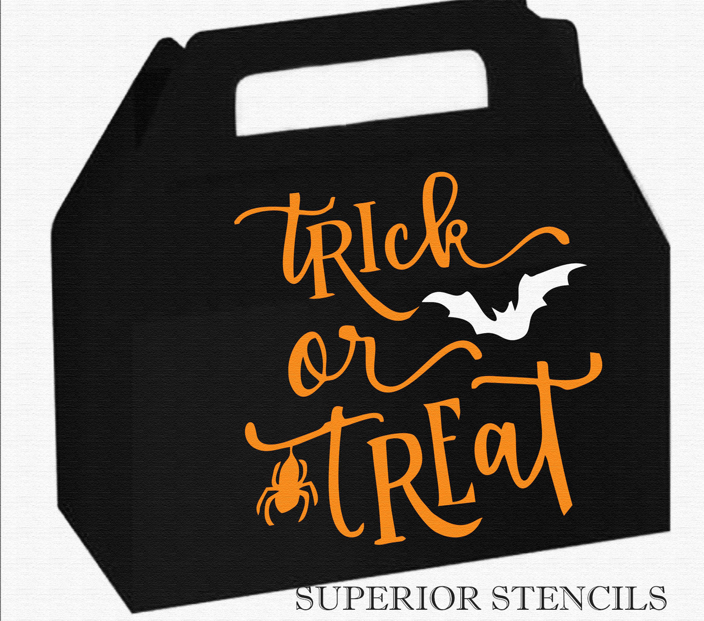 Trick or Treat Halloween Stencil - Create Halloween Bags - Halloween Decor