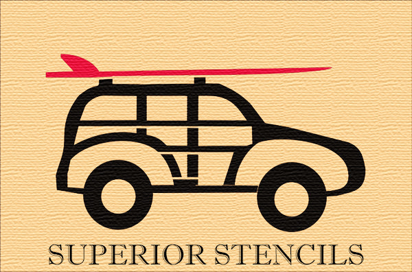 Woody Car Stencil - Beach Stencils - Tshirt Stencils - Fabric Stencils