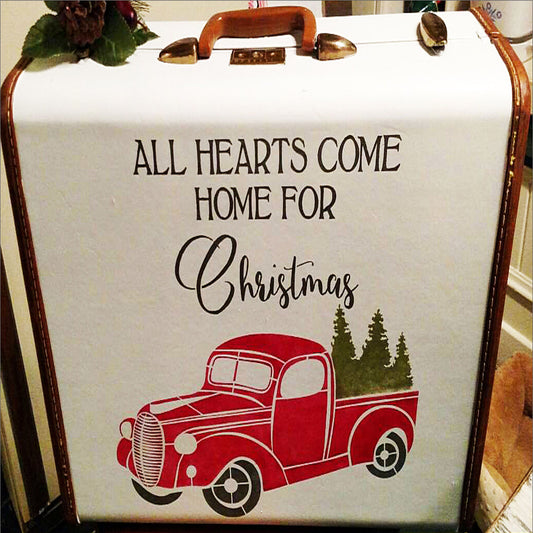 All Hearts Come Home Christmas Stencil 
