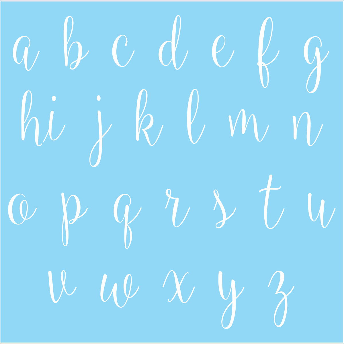 Alphabet Stencil - baller lower case - Superior Stencils