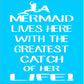 A Mermaid Lives Here Stencil - Superior Stencils