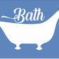 Bath with Antique Tub Stencil - Superior Stencils