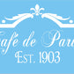 Cafe de Paris Stencil - French Design Stencil - Create a French Sign Yourself! - Superior Stencils