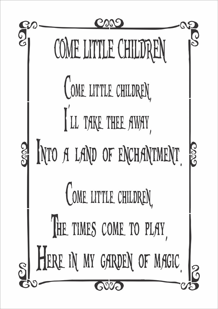 Come Little Children Stencil - Halloween STENCIL - Superior Stencils