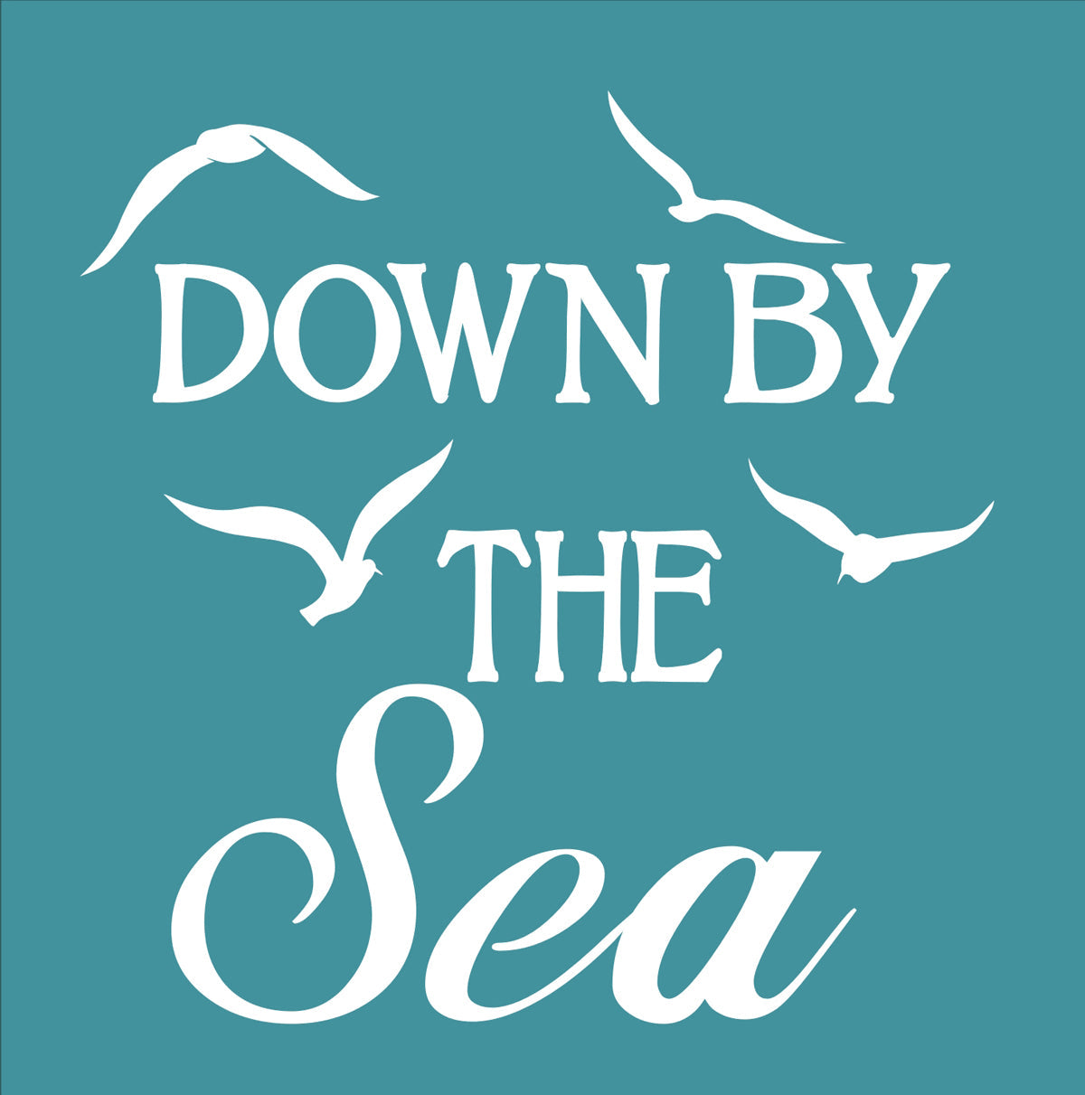 Down By The Sea Stencil - Superior Stencils