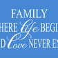 Family Where Life Begins Stencil - Superior Stencils