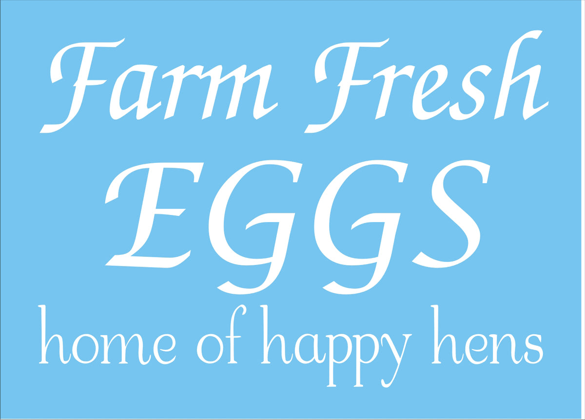 Farm Fresh EGGS STENCIL - Superior Stencils