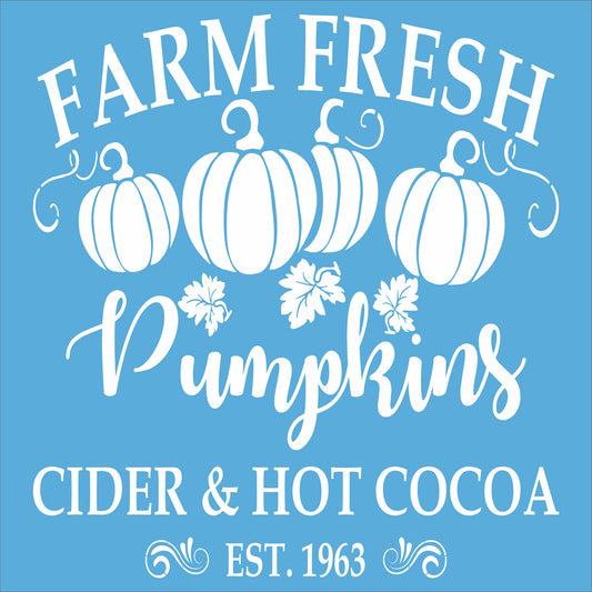 Farm Fresh Pumpkins Cider & Hot Cocoa Stencil - Superior Stencils