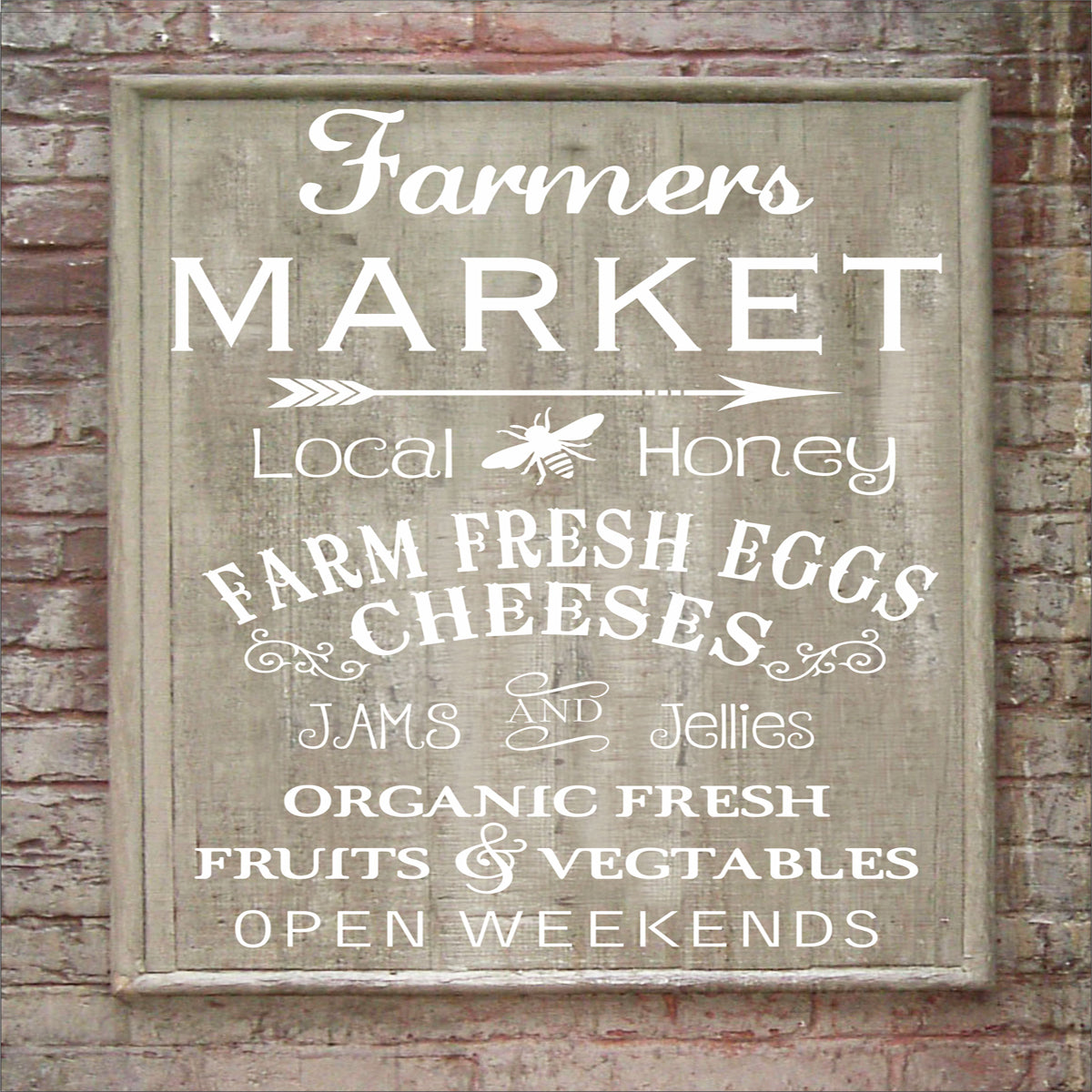 Farmers Market Stencil - Superior Stencils