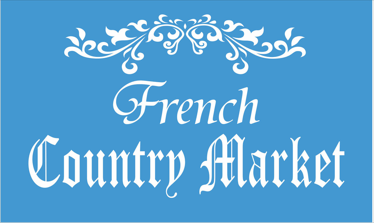 French Country Market Stencil with Flourish - Superior Stencils