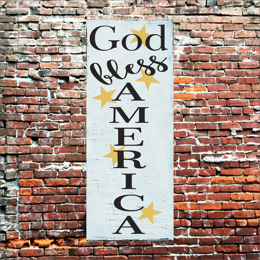 God Bless America Stencil - Vertical - Superior Stencils