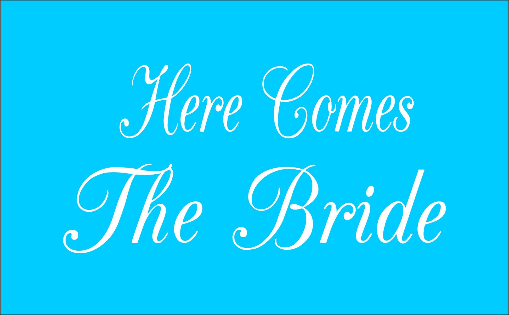 Here Comes The Bride Stencil - Wedding Stencil - Superior Stencils