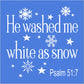 He washed me white as Snow Stencil - Superior Stencils