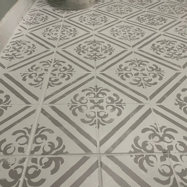 Italia Tile Stencil - Floor Tile Stencil - Superior Stencils